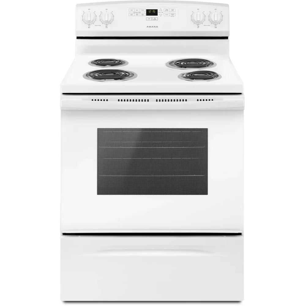 Amana 4.8 Cu. Ft. Freestanding Electric Range with Bake Assist Temps - White