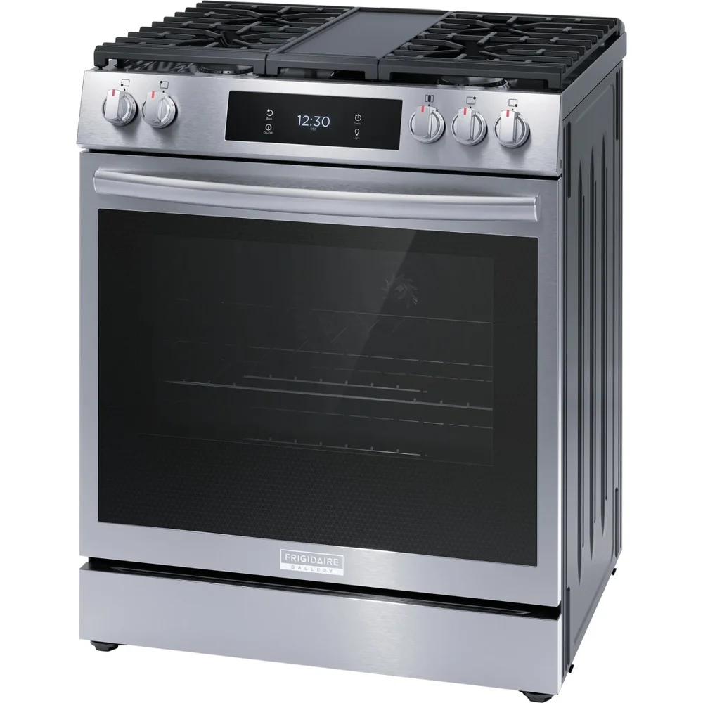 Frigidaire Gallery 30" Freestanding Gas Range with 5 Sealed Burners, Air Fry and Total Convection - Stainless Steel