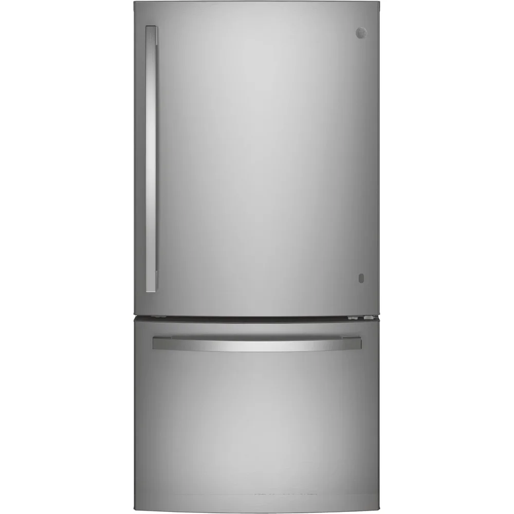 GE 24.8 Cu. Ft. Bottom Freezer Refrigerator with Fingerprint Resistant Stainless Steel and Ice Maker