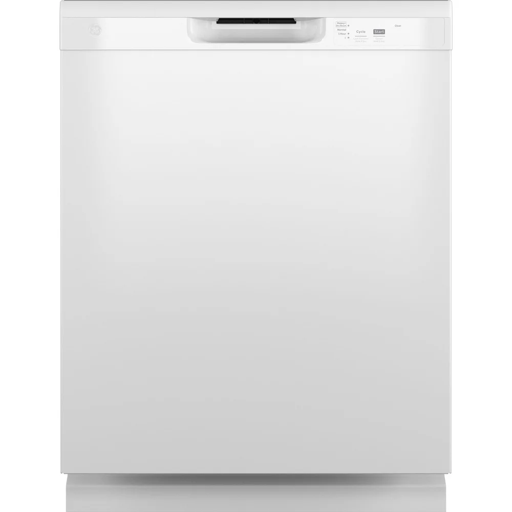 GE 24" Built-In Front Control Dishwasher with Dry Boost and 12 Place Settings - White