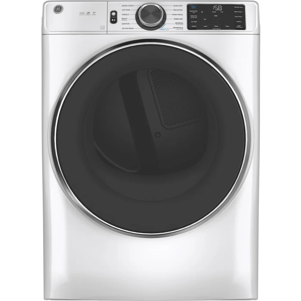 GE 7.8 cu. ft. Smart Gas Dryer with 12 Dry Cycles and Quick Dry – White