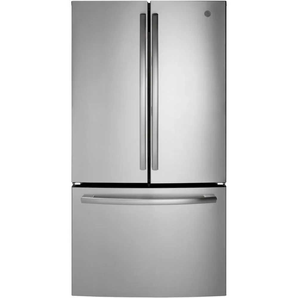 GE 27 cu. ft. French Door Refrigerator with Ice Maker and Quick Space Shelf in Fingerprint Resistant Stainless Steel