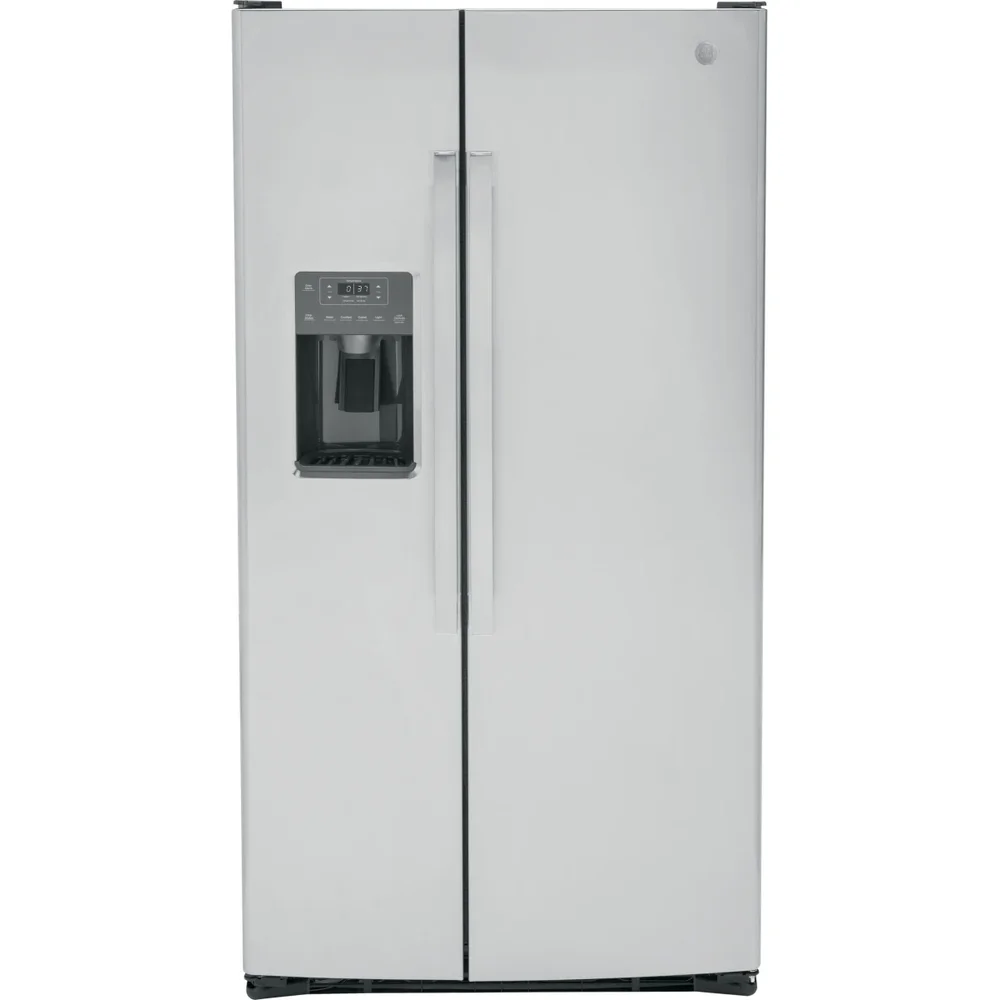 GE 25.3 cu. ft. Side-by-Side Refrigerator with Fingerprint Resistant Stainless Steel and External Dispenser