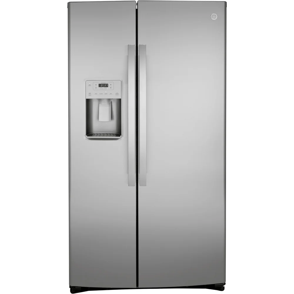 GE 25.1 cu. ft. Freestanding Side by Side Refrigerator with Fingerprint Resistant Stainless Steel