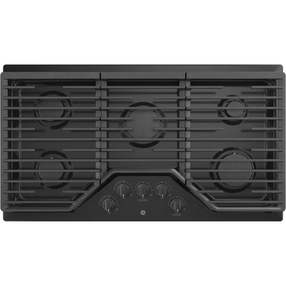 GE 36" Built-In Gas Cooktop with 5 Sealed Burners and Dishwasher Safe Grates