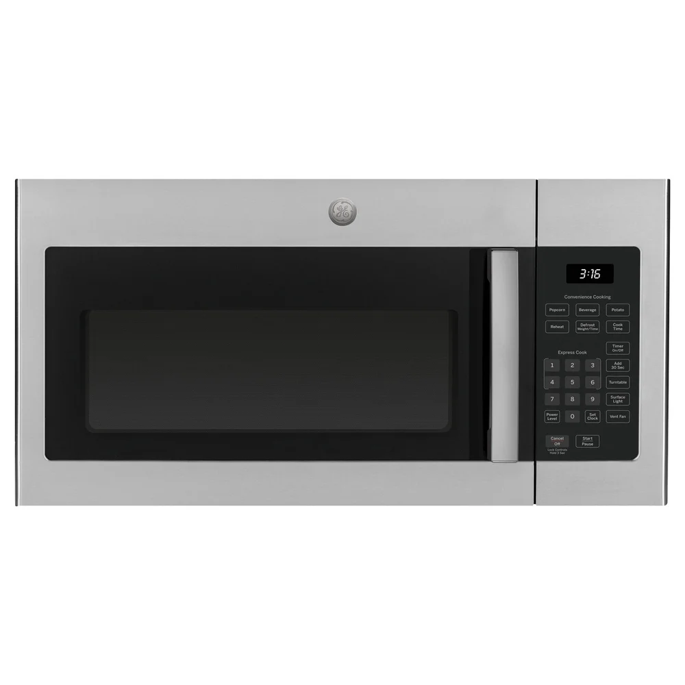GE 1.6 cu. ft. Over-the-Range Microwave Oven with 300 CFM Exhaust Fan and Convenience Cooking Controls