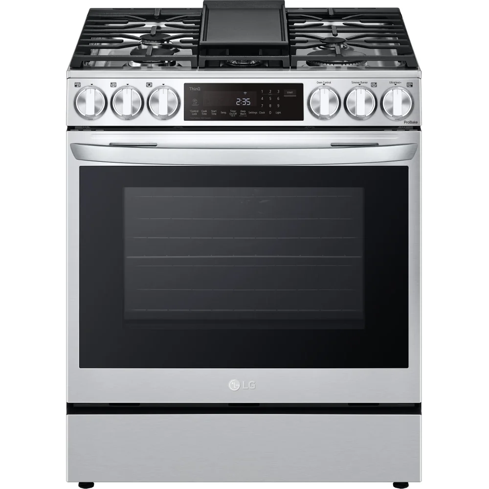 LG 30" Slide-In Dual Fuel Smart Range with 5 Burners and 6.3 cu. ft. Oven Capacity