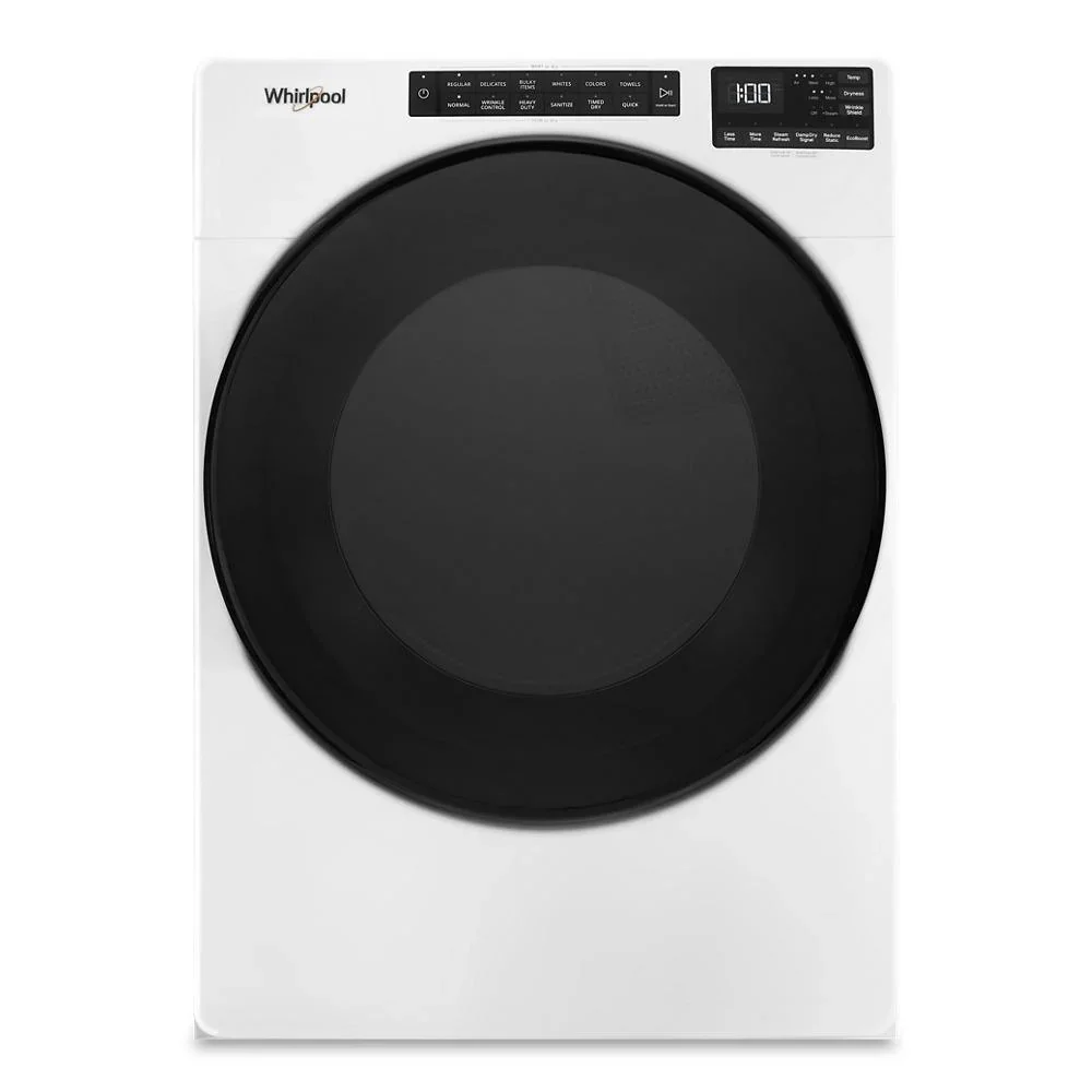 Whirlpool 27" Front Load Electric Dryer with 7.4 Cu. Ft. Capacity and Steam - White