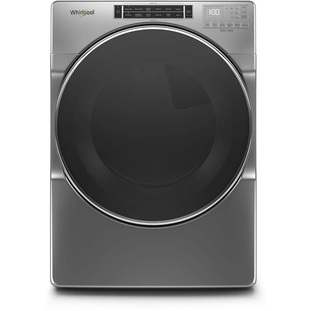 Whirlpool 7.4 Cu. Ft. Front Load Gas Dryer with Steam and Moisture Sensing - Chrome Shadow