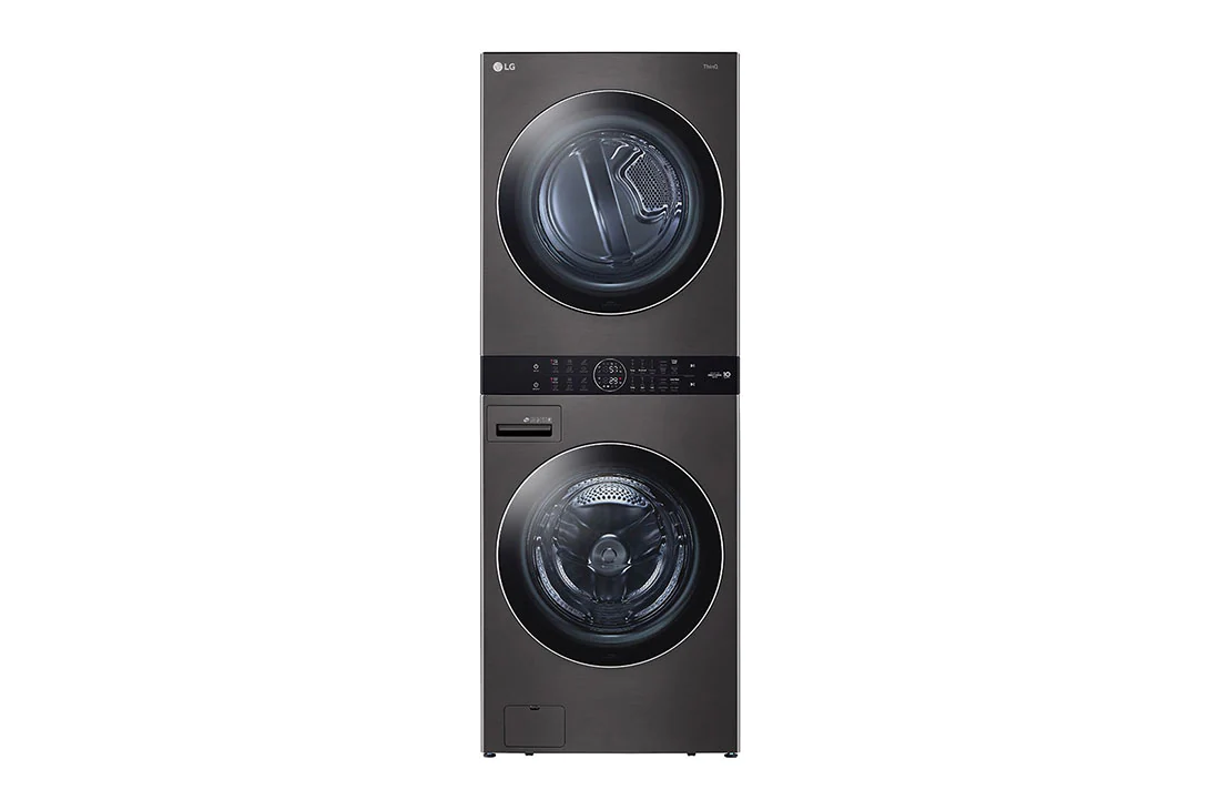 4.5 cu. ft. Washer and 7.4 cu. ft. Gas Dryer LG WashTower™(Black Steel)