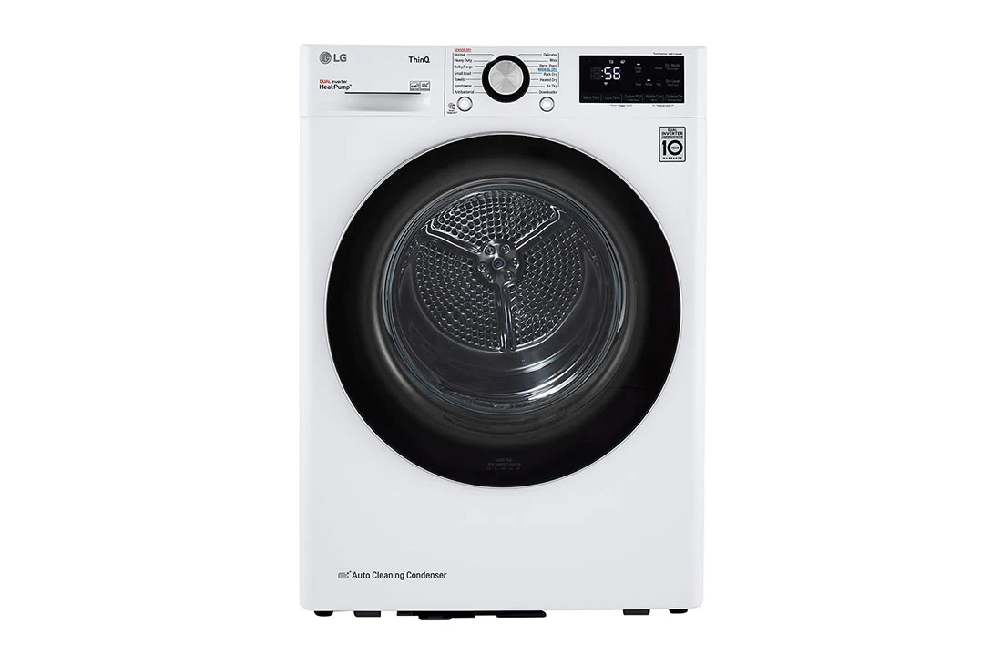 LG 4.2 cu.ft. Smart wi-fi Enabled Compact Front Load Dryer with Dual Inverter HeatPump™ Technology(White)