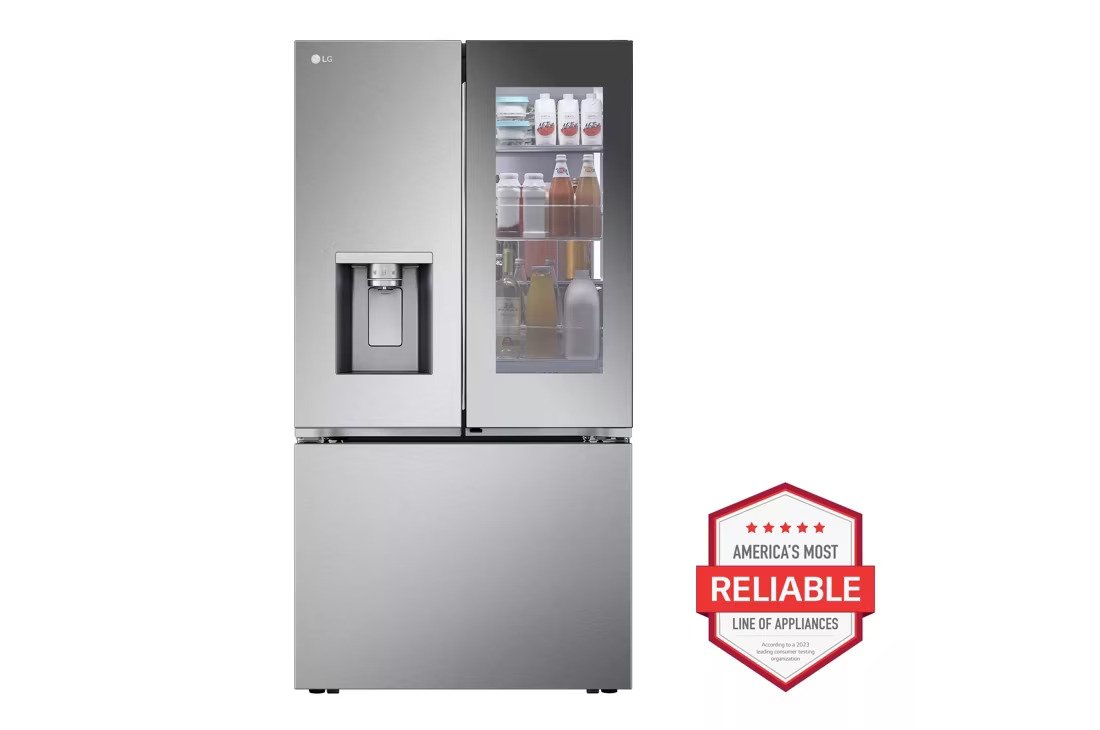 LG 26 cu. ft. Smart Mirror InstaView® Counter-Depth MAX™ French Door Refrigerator with Four Types of Ice