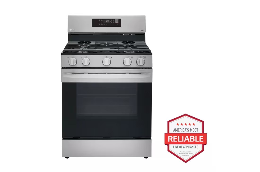 LG 5.8 cu ft. Smart Wi-Fi Enabled Fan Convection Gas Range with Air Fry & EasyClean®