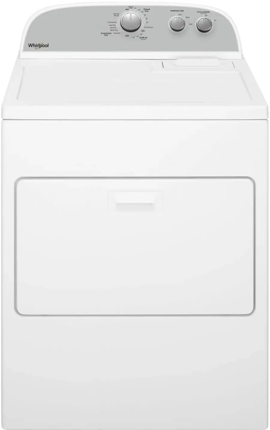 WED4950HW Whirlpool-Top Load Electric Dryer with AutoDry™ Drying System