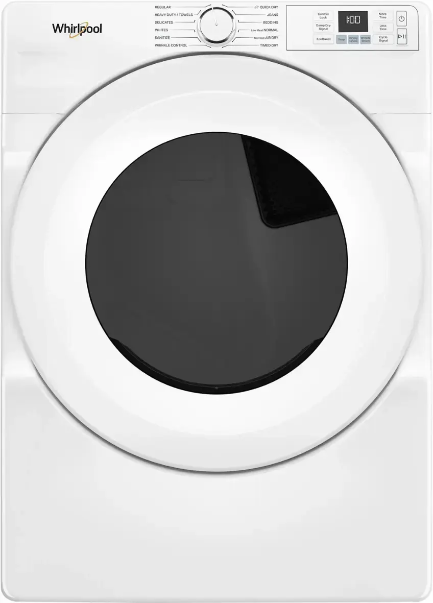 WED4720RW Whirlpool – 7.4 Cu. Ft. Stackable Electric Dryer with Quick Dry – White