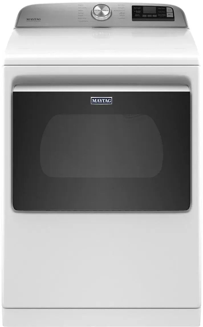 MED7230HW Maytag – 7.4 Cu. Ft. Smart Electric Dryer with Steam and Extra Power Button – White