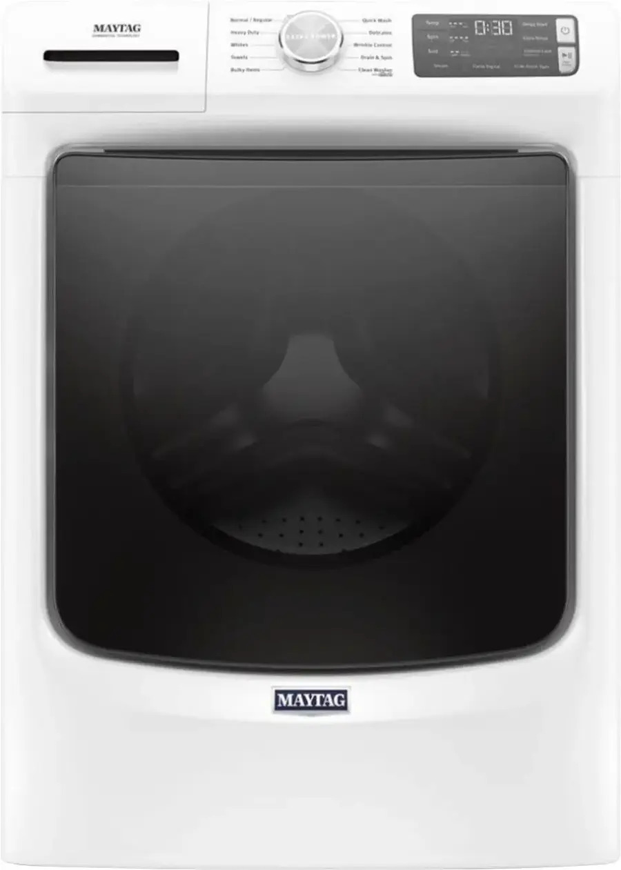 MHW5630HW Maytag – 4.5 Cu. Ft. High-Efficiency Stackable Front Load Washer with Steam and Fresh Spin – White