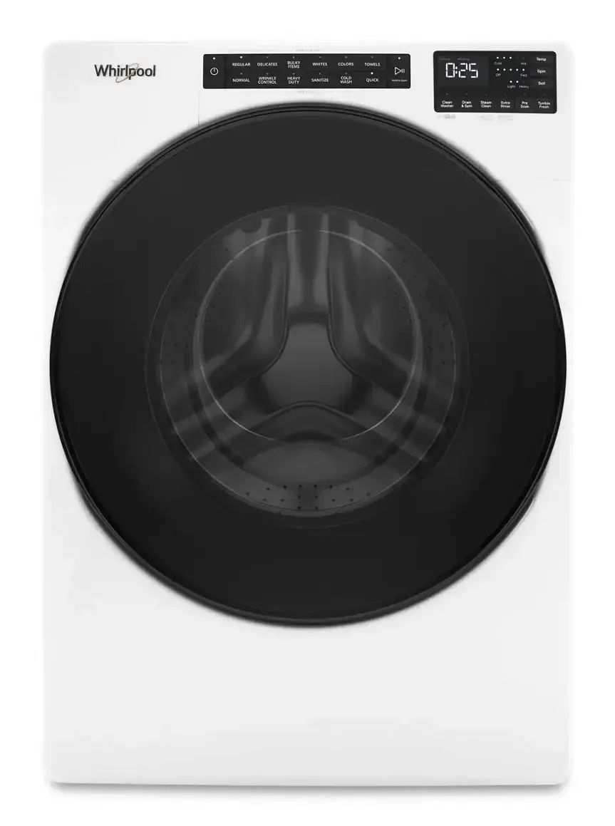WFW6605MW Whirlpool – 5.0 Cu. Ft. High-Efficiency Stackable Front Load Washer with Tumble Fresh – White