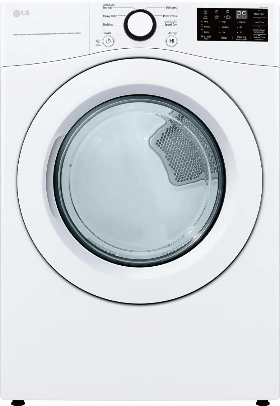 DLG3471W LG – 7.4 Cu. Ft. Stackable Gas Dryer with Wrinkle Care – White