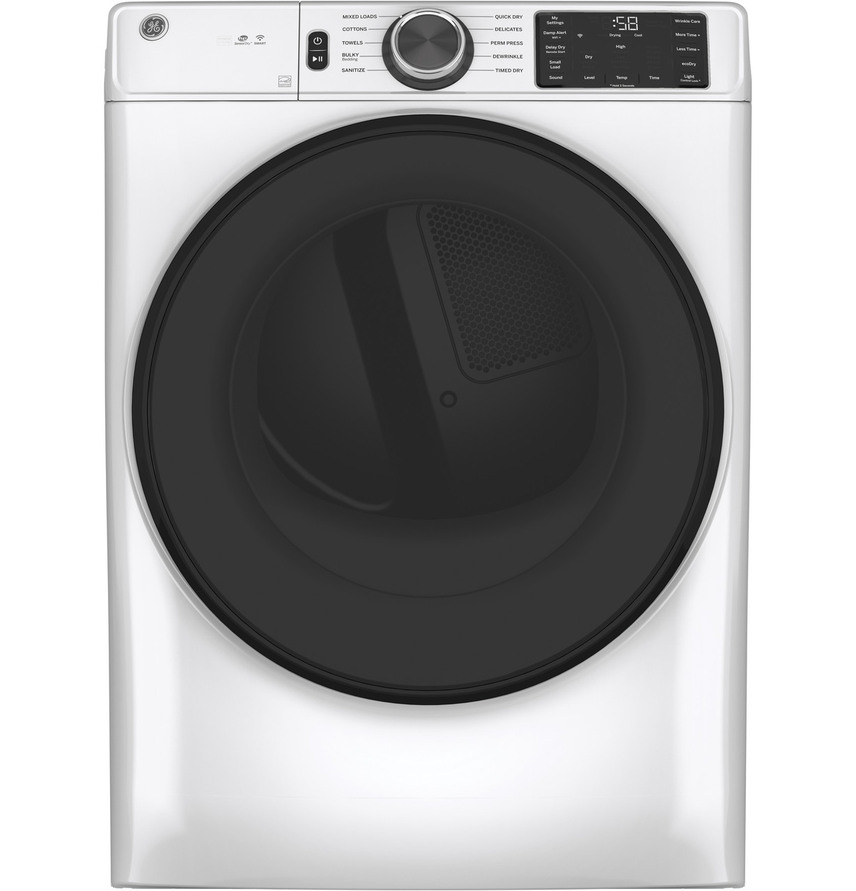 GFD55ESSNWW GE – 7.8 Cu. Ft. 10-Cycle Electric Dryer – White