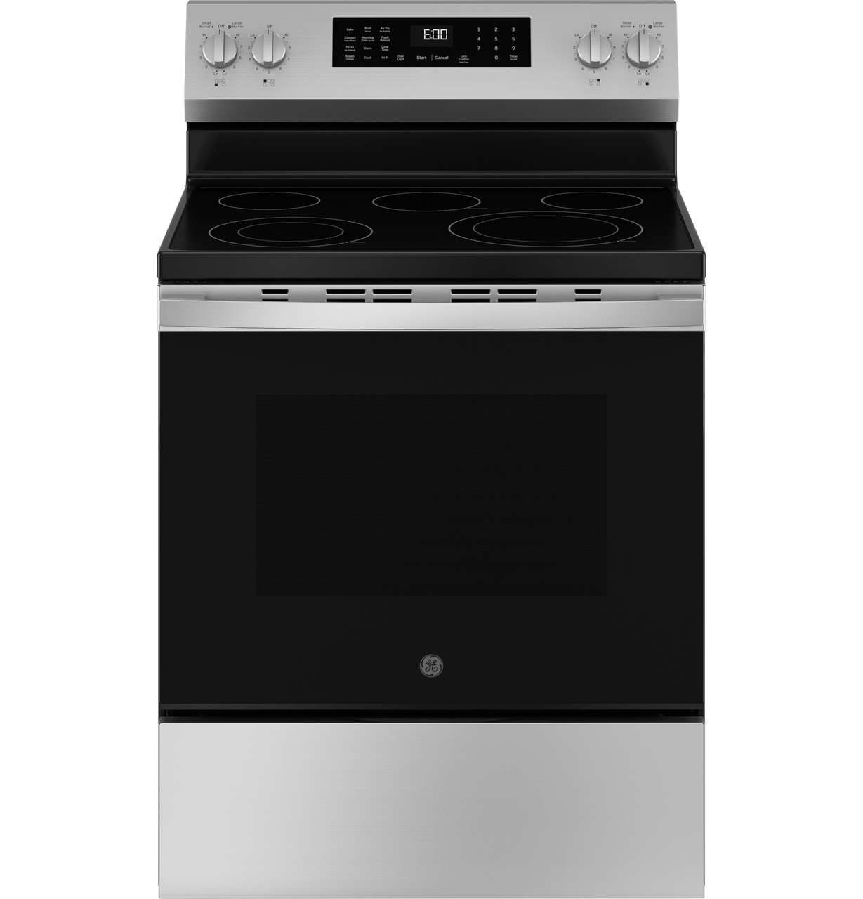 GRF600AVSS GE® ENERGY STAR® 30″ Free-Standing Electric Convection Range with No Preheat Air Fry and EasyWash™ Oven Tray