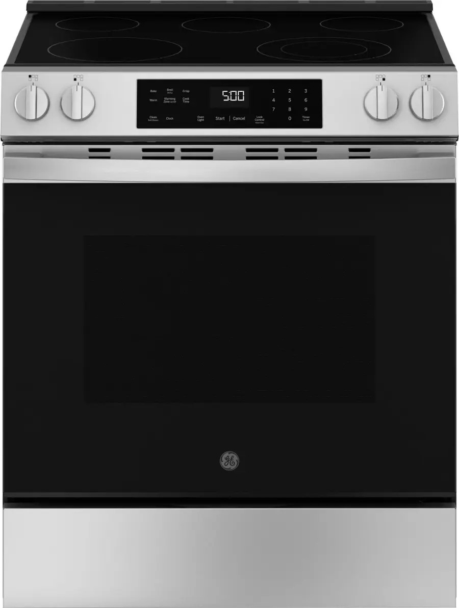 GRS500PVSS GE® ENERGY STAR® 30″ Slide-In Electric Range with Crisp Mode