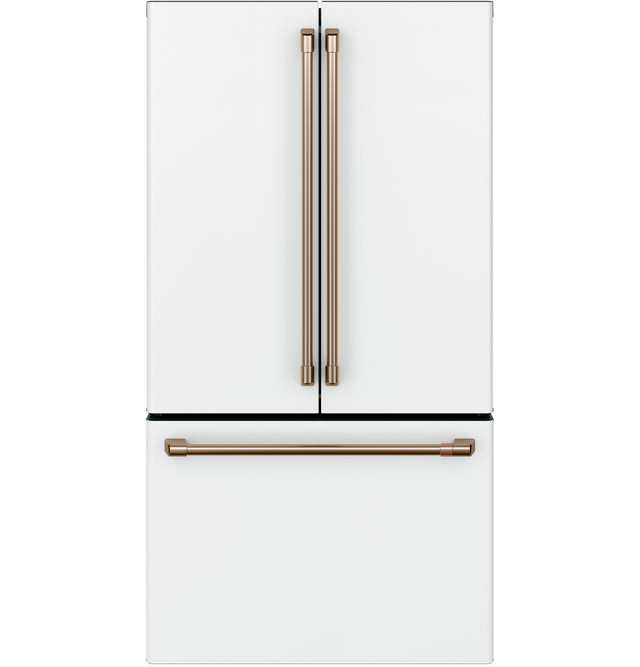 CWE23SP4MW2 Café – 23.1 Cu. Ft. French Door Counter-Depth Smart Refrigerator with Internal Water Dispenser – Matte White